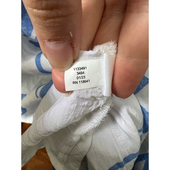 Lane Bryant Womens Flutter-Sleeve Tie-Back Floral Linen Blend Midi Dress Size 24 - Picture 9 of 14